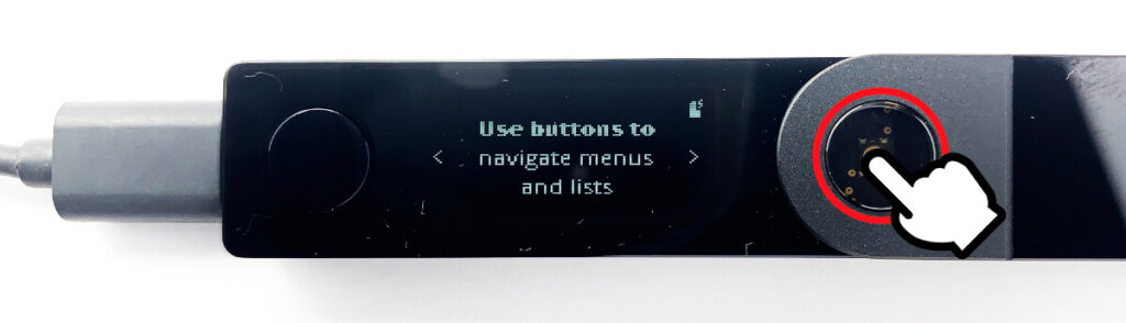 Use buttons to navigate menus and lists