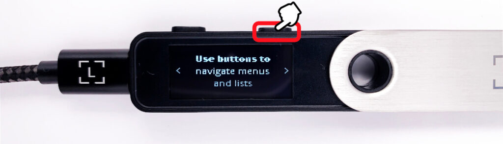 Use buttons to navigate menus and lists