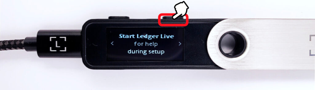 Start Ledger Live for help during setup