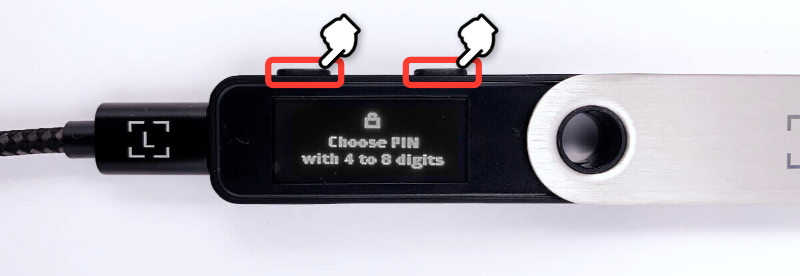 Choose PIN with 4 to 8 digits