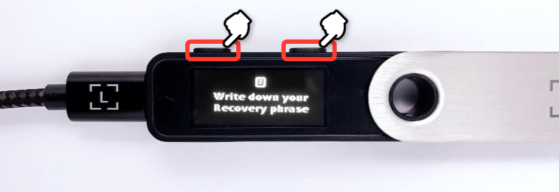 Write down your Recovery phrase