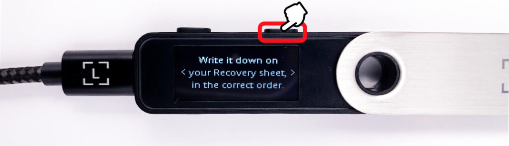 Write it down on your Recovery sheet, in the correct order.