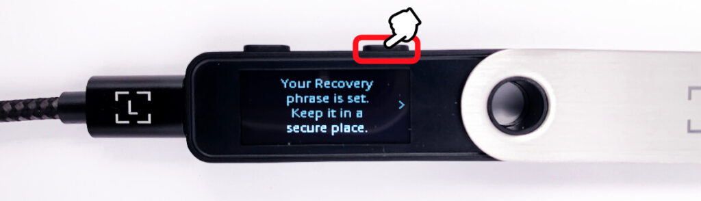 Your Recovery phrase is set. Keep it in a secure place.