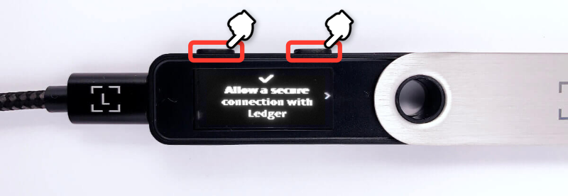 Allow a secure connection with Ledger