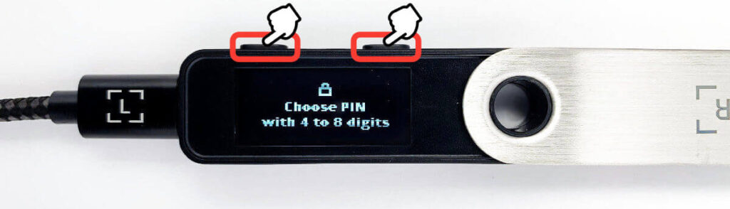 Choose PIN with 4 to 8 digits