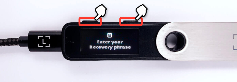 Enter your Recovery phrase
