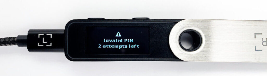 Invalid PIN 2 attempts left