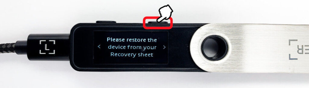 Please restore the device from your Recovery sheet