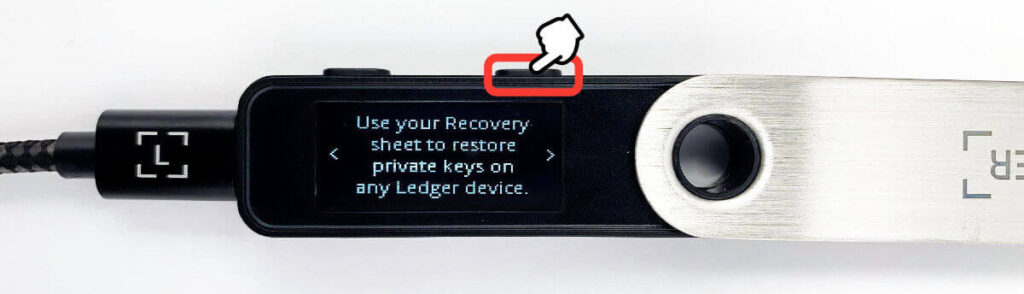 Use your Recovery sheet to restore private keys on any Ledger device.
