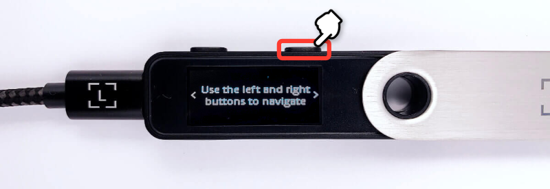 Press both buttons to continue